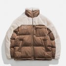 Patchwork Pockets Sherpa Winter Coat