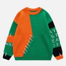 Patchwork Straps Sweater