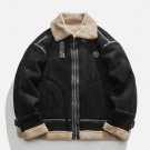 Patchwork Suede Sherpa Winter Coat