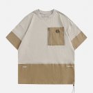 Patchwork Zip Up Pocket Tee