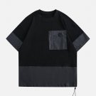 Patchwork Zip Up Pocket Tee