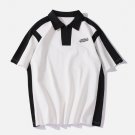 Patchwork Zip Up Polo Tee