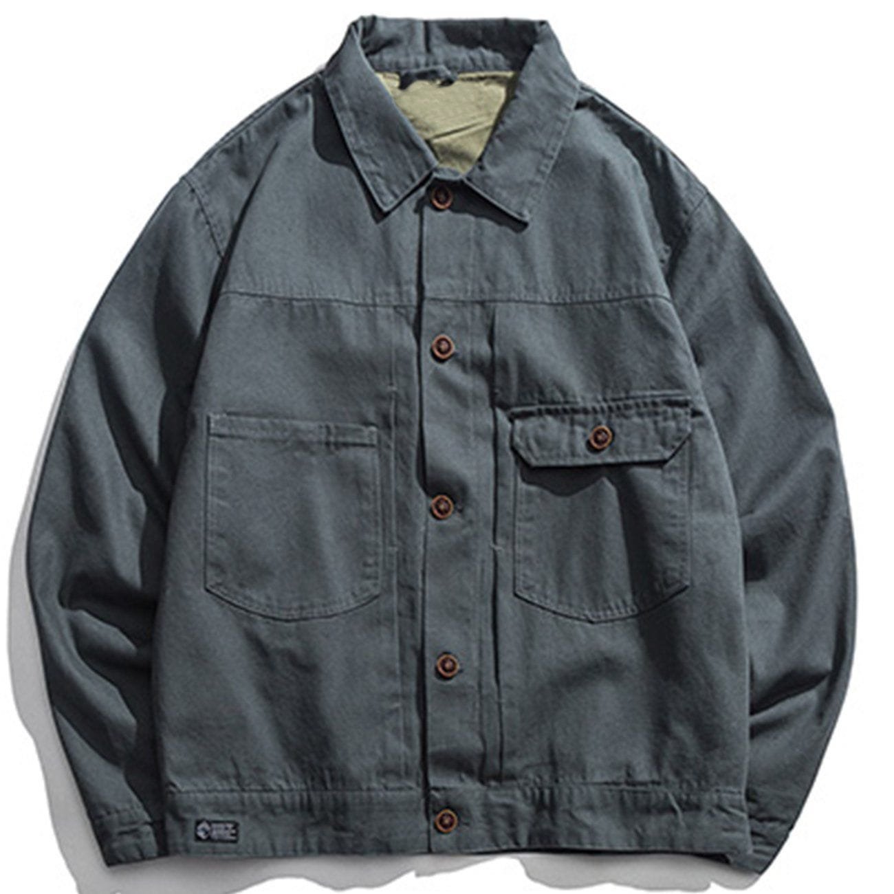 Plain Washed Cargo Jacket