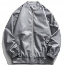 Letter Printed PU Jacket