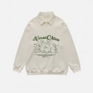 Letter Bunny Embroidered Sweatshirt