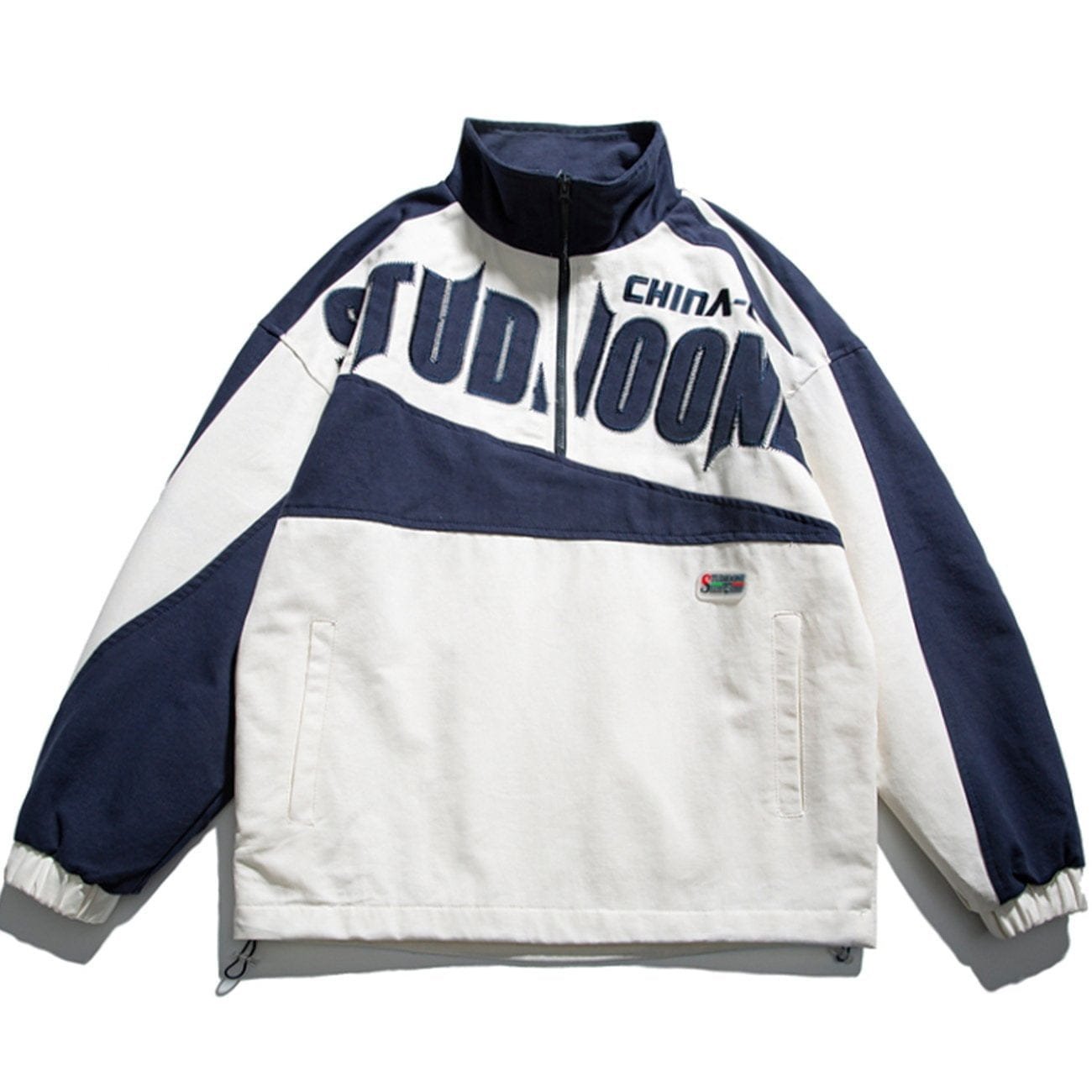 Letter Embroidery Stitching Jacket