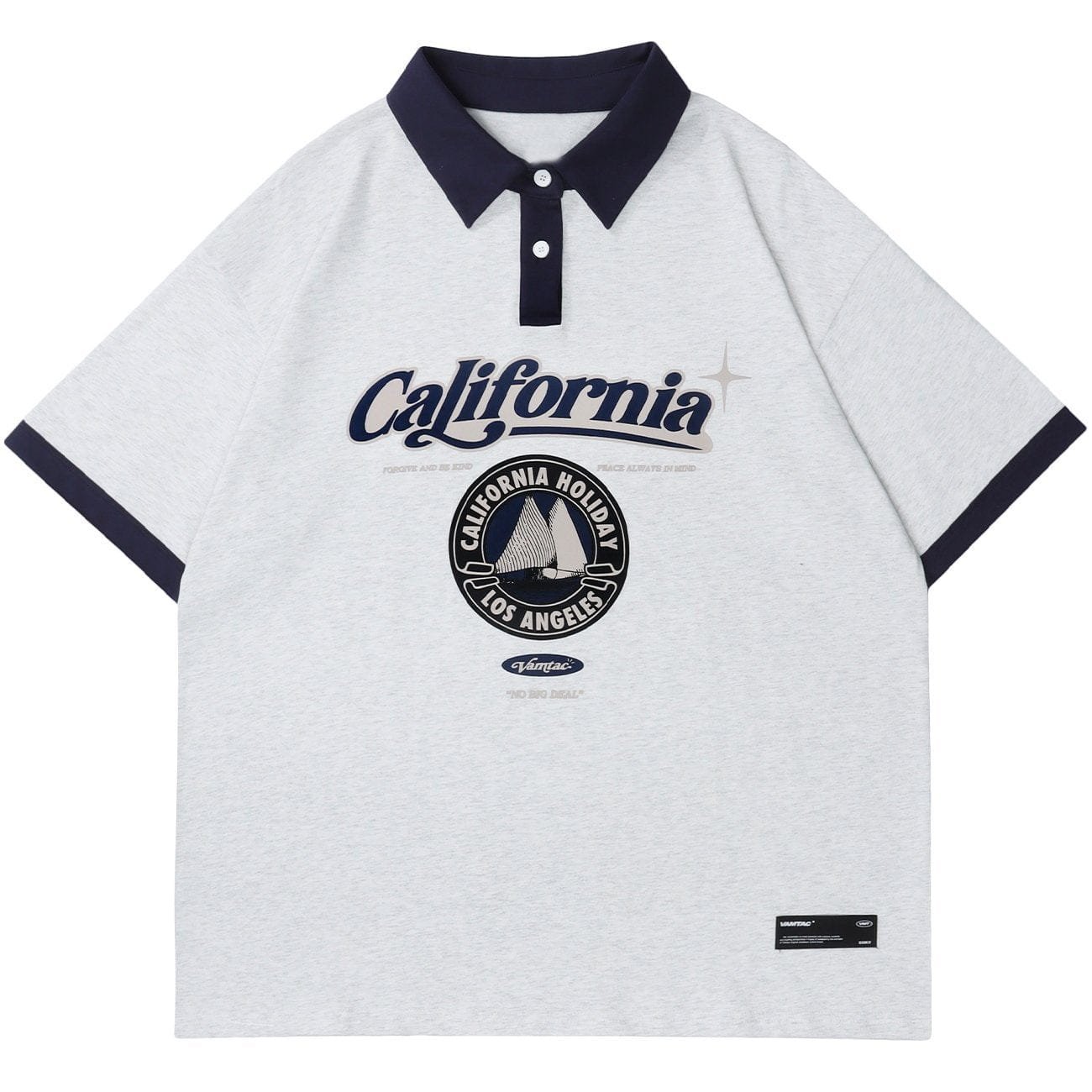 Letter Graphic Polo Collar Tee