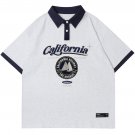 Letter Graphic Polo Collar Tee