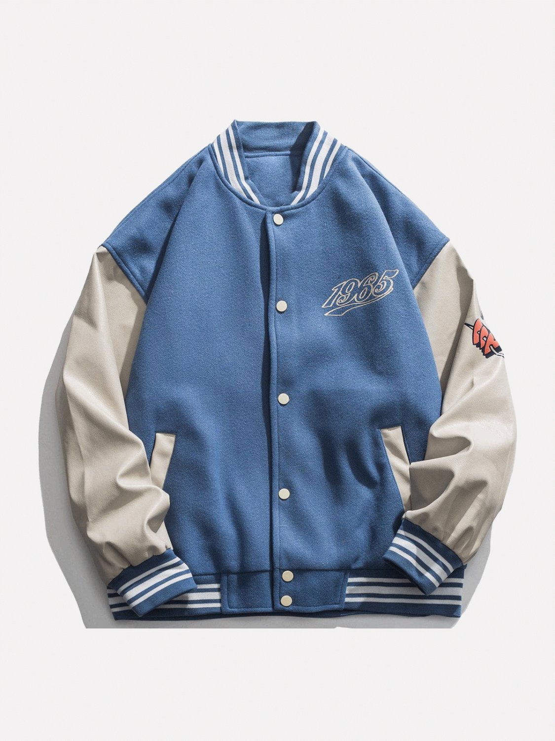 Letter Love Foaming Varsity Jacket