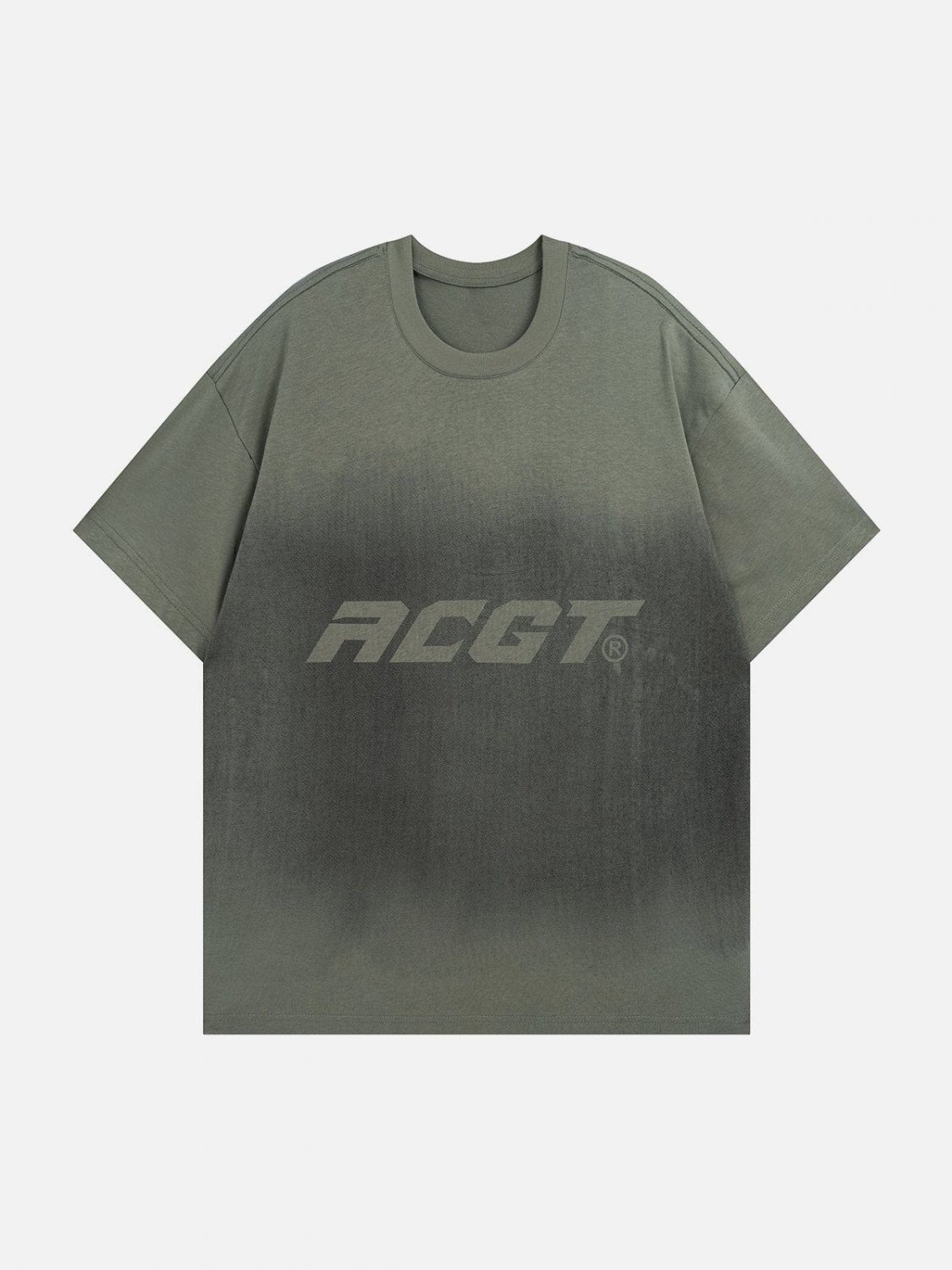 Letter Print Dip-dye Tee