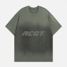 Letter Print Dip-dye Tee