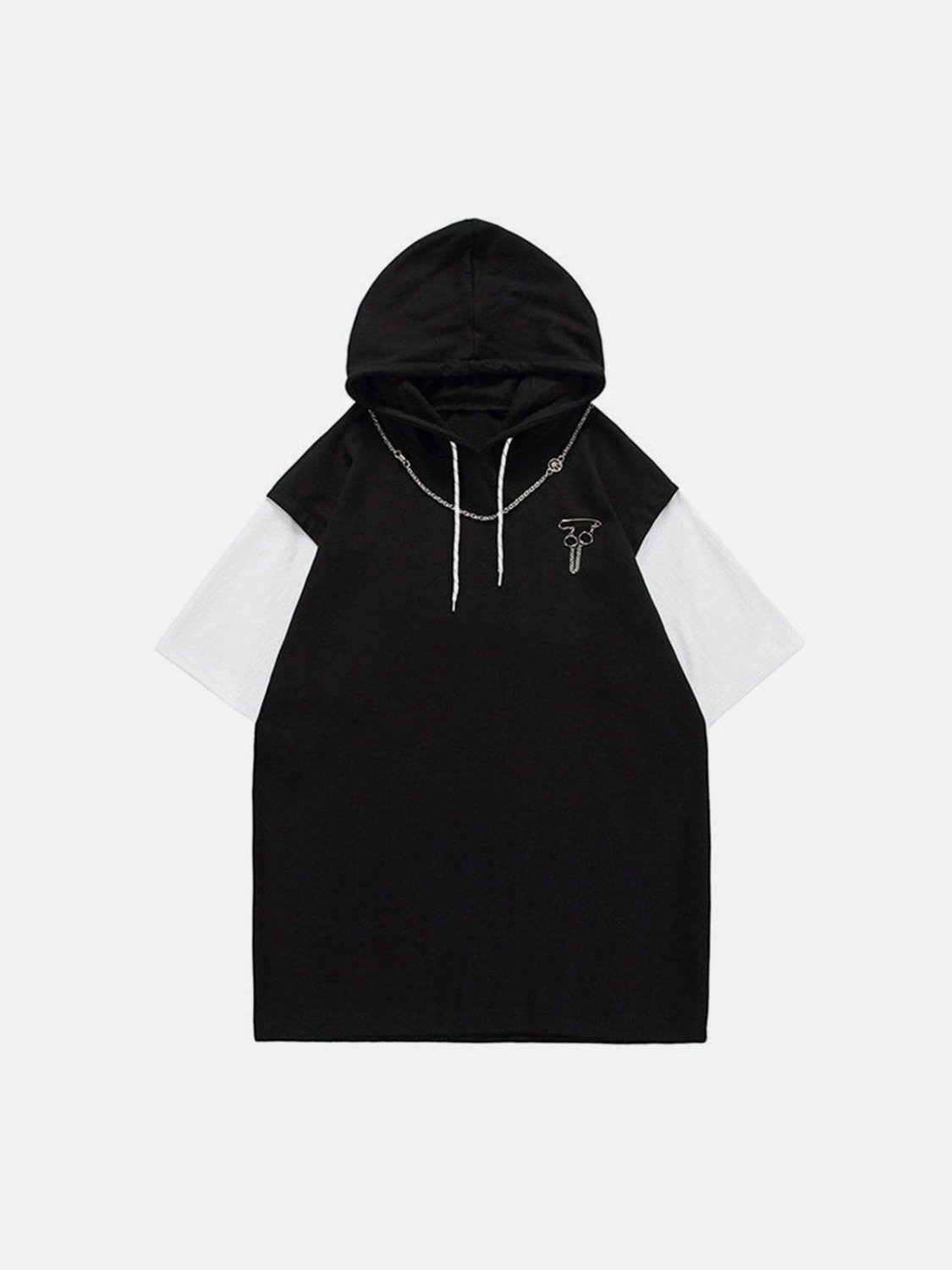Hooded Detachable Necklace Tee