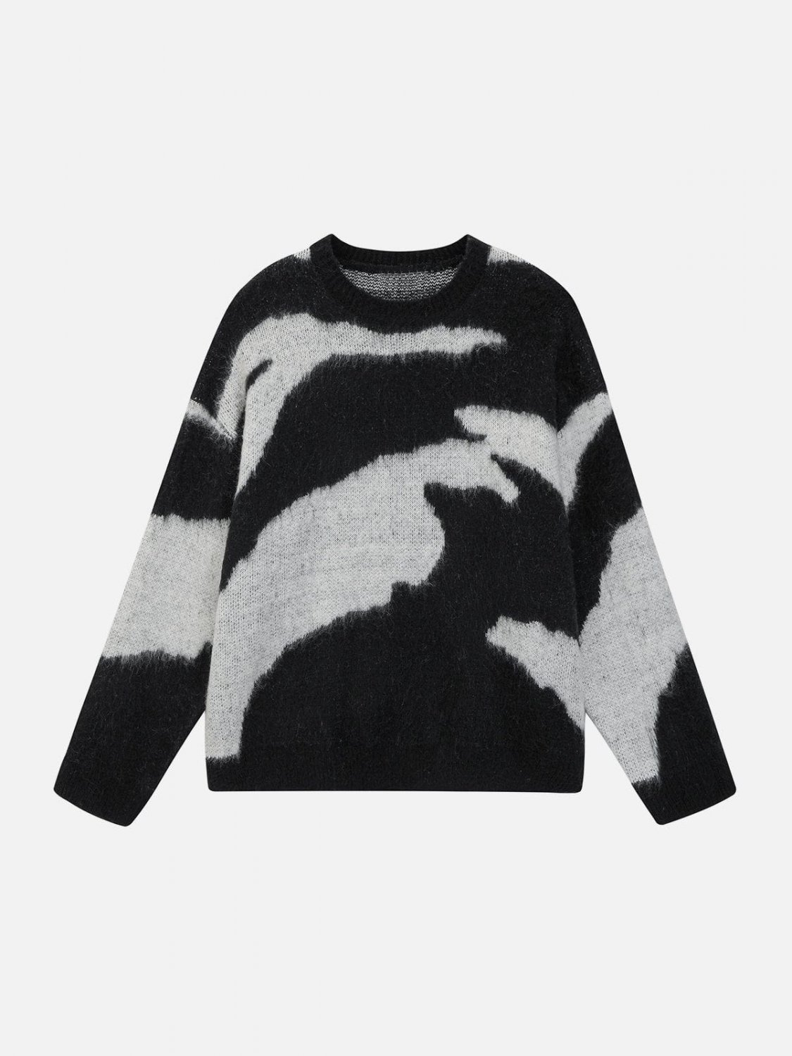 Irregular Contrasting Color Sweater