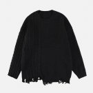 Irregular Patchwork Twist Sweater