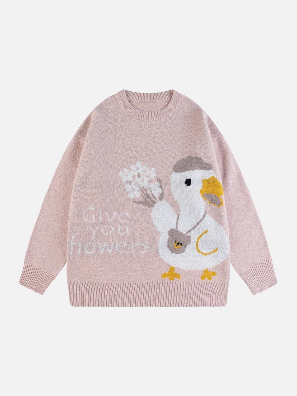 Jacquard Cartoon Duck Sweater