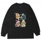 Japanese Style Samurai Cats Graphic Sweatshirt