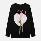 Knitted Flowers Sweater