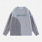 Knitted Patchwork Sweatshirt