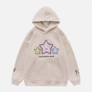 Knitting Embroidery Star Hoodie