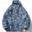 Geometric Graffiti Print Jacket