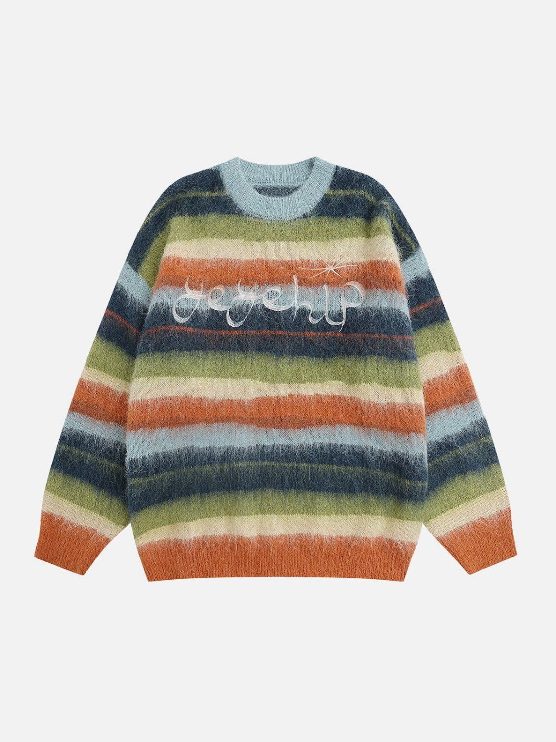 Gradient Clashing Colors Sweater