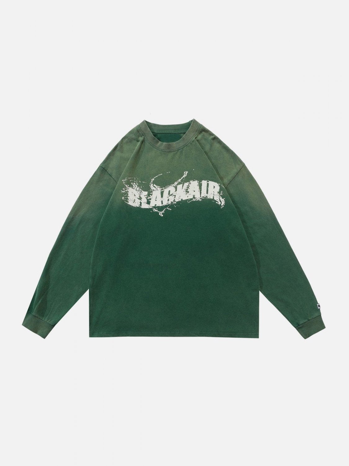 Gradient Washed Letter Print Sweatshirt