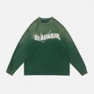 Gradient Washed Letter Print Sweatshirt
