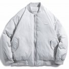 Graffiti Letters Print Puffer Jacket
