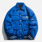 Graphic Print Big Pocket Winter Coat