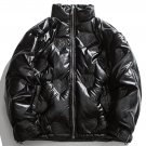 Heart Embossing Solid Color Puffer Jacket