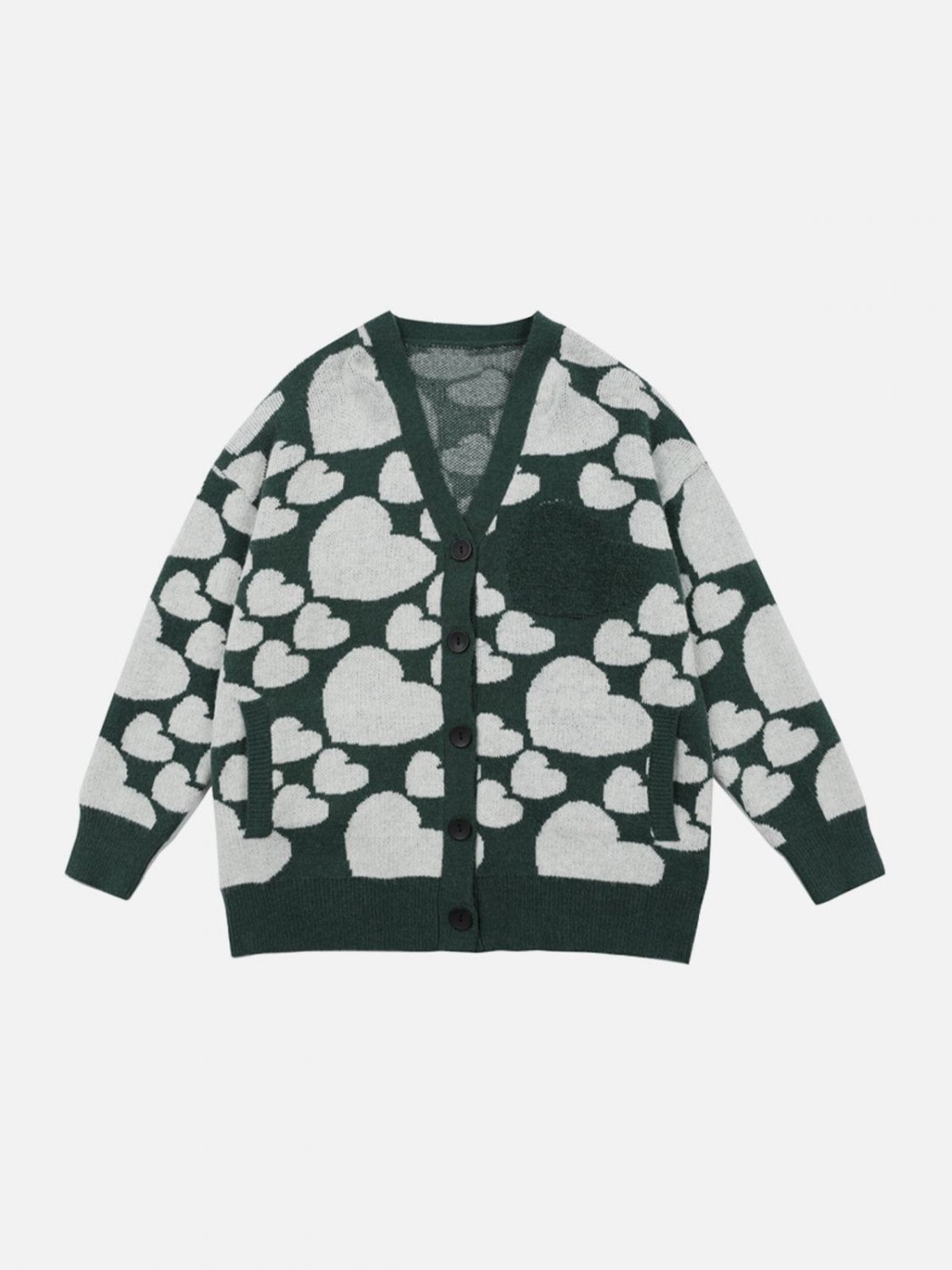 Heart Jacquard Cardigan