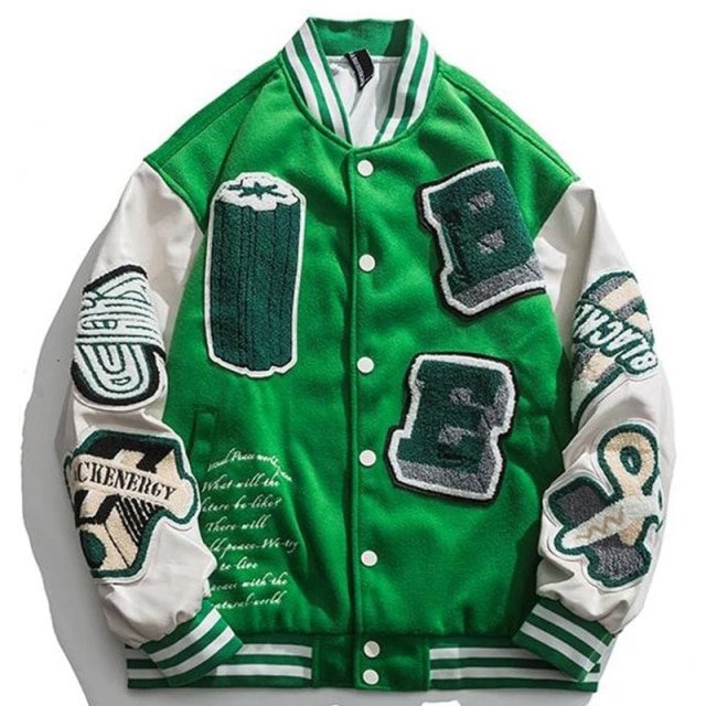 BE Green Baseball Jacket