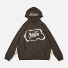 Foam Print Ripped Hoodie