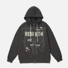 Foam Skeleton Print Hoodie