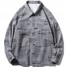 Full Letter Print Denim Jacket