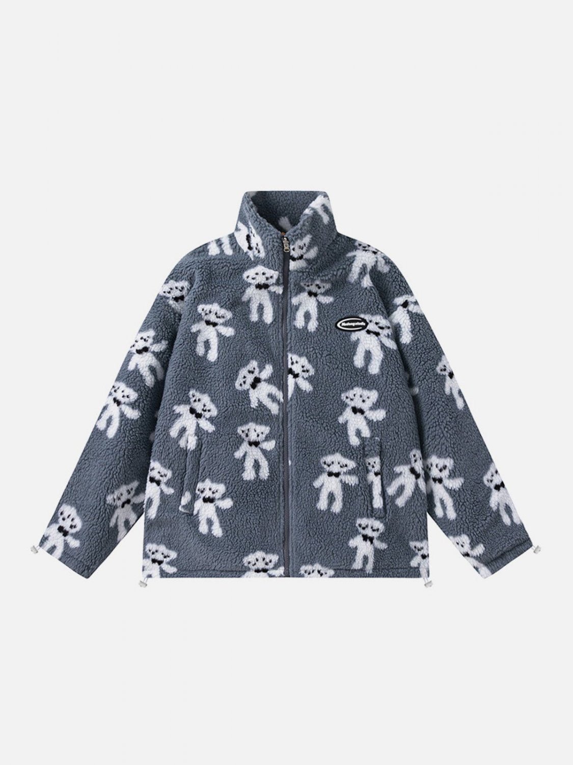 Full Print Bear Reversible Winter Coat