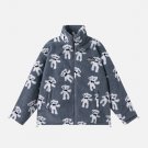 Full Print Bear Reversible Winter Coat