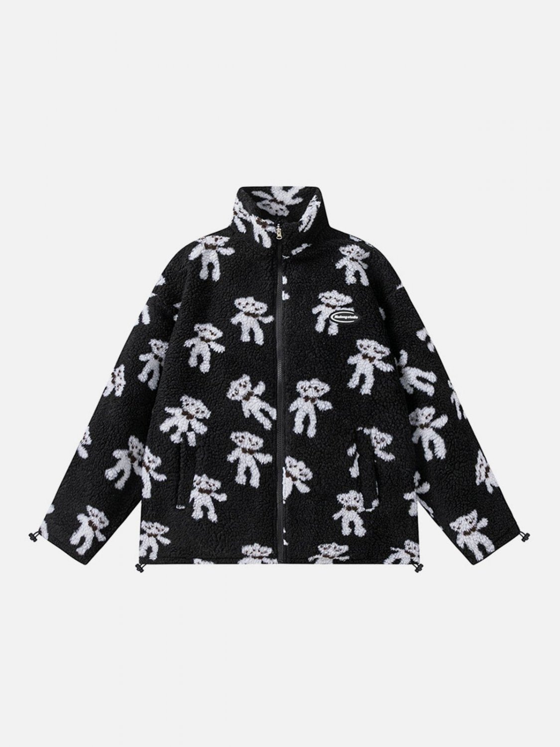 Full Print Bear Reversible Winter Coat