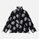 Full Print Bear Reversible Winter Coat