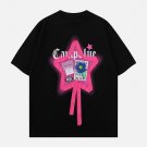 3D Flower Star Silk Ribbon Tee
