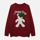 3D Hat Bear Jacquard Sweater