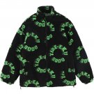 3D Round Letters Sherpa Winter Coat