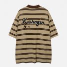 5D Skin Embroidery Stripes Polo Tee