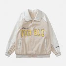 777 Embroidered Lapel Varsity Jacket