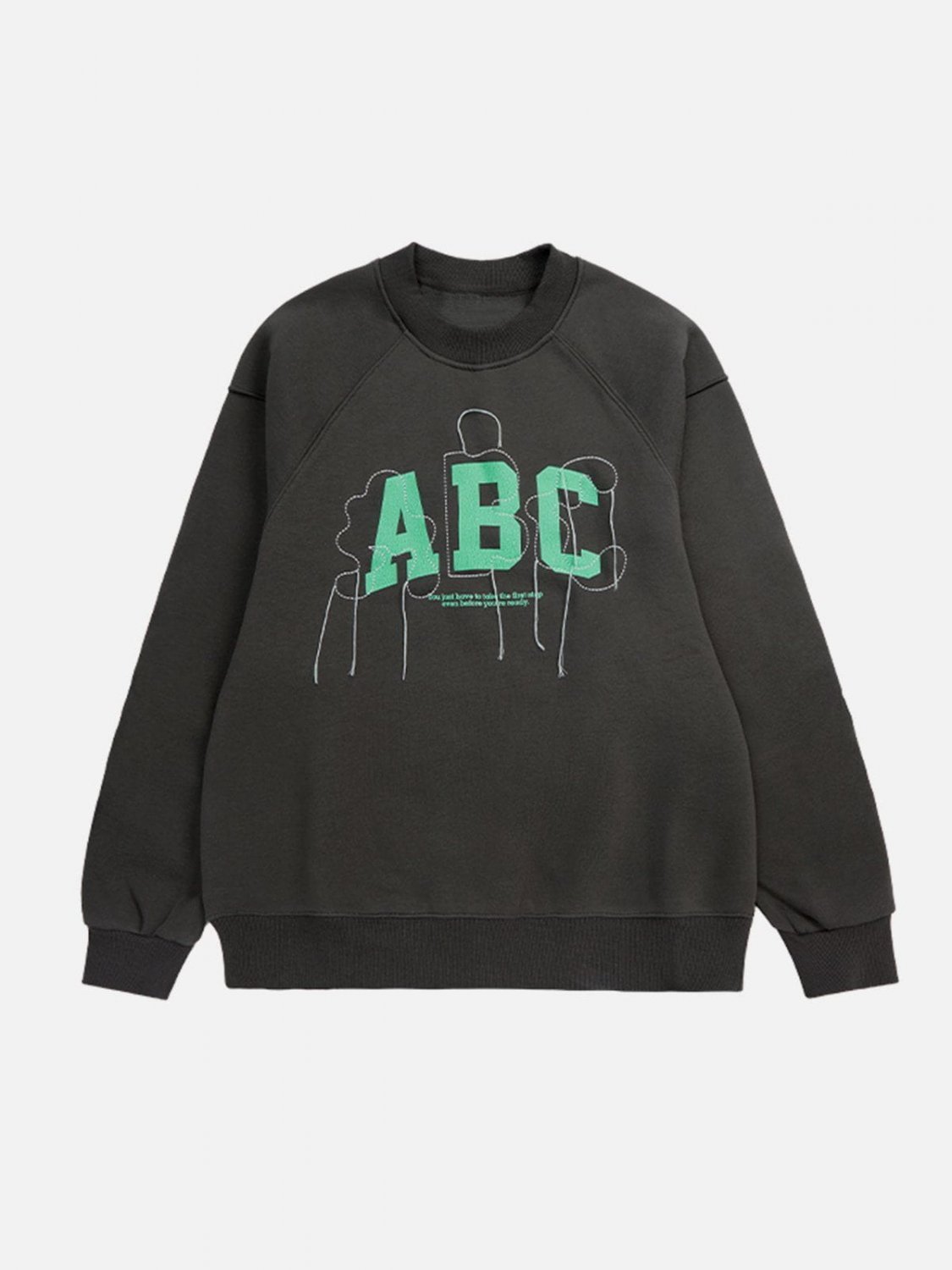 ABC Embroidery Print Sweatshirt