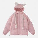 Airbag Bunny Ear Design Winter Coat