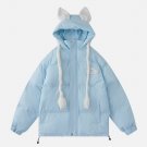 Airbag Bunny Ear Design Winter Coat