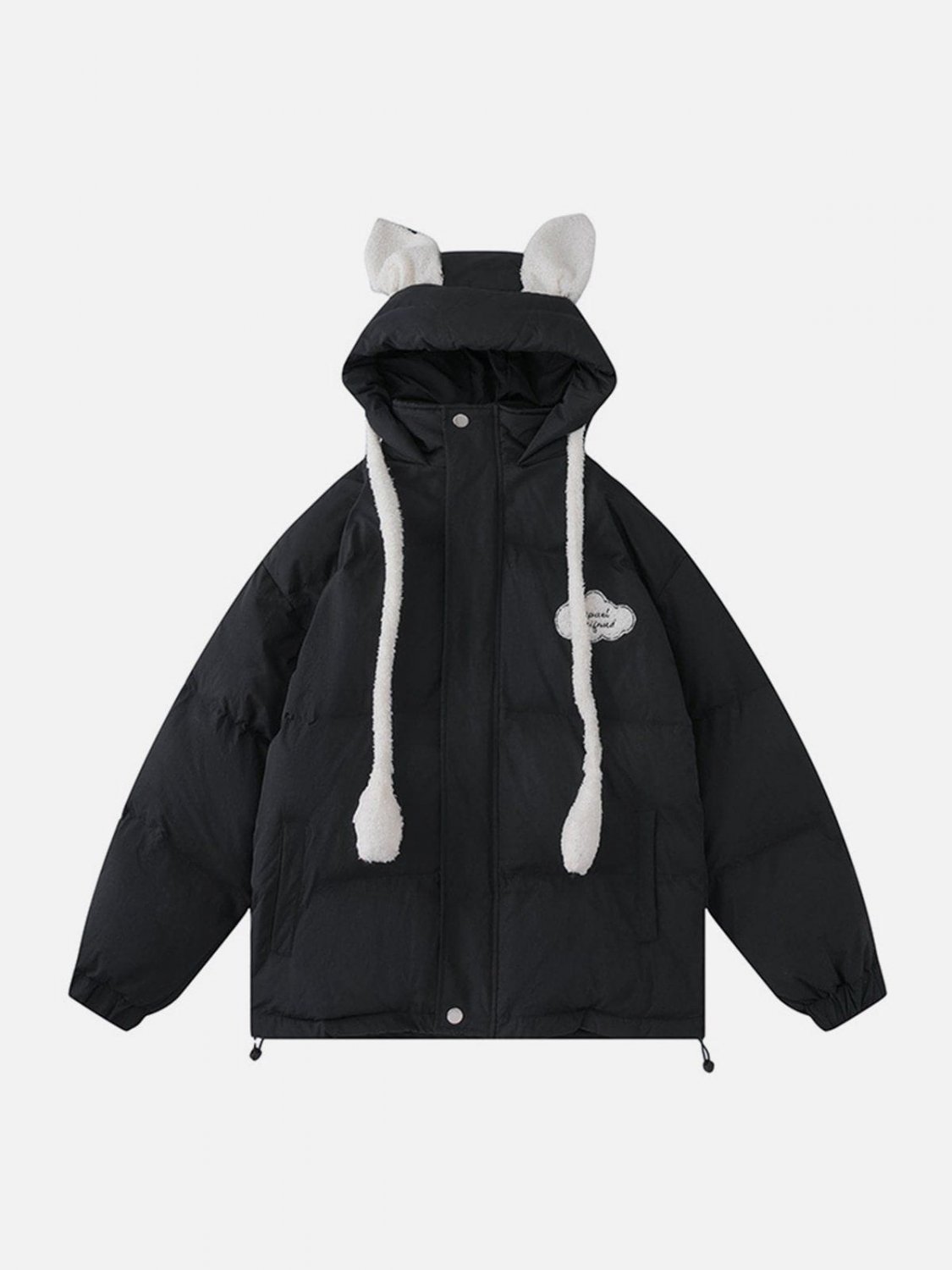 Airbag Bunny Ear Design Winter Coat