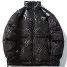 Alien Letters Print Puffer Jacket