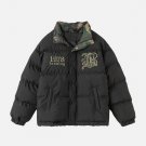 Alphabet Embroidery Camouflage Winter Coat